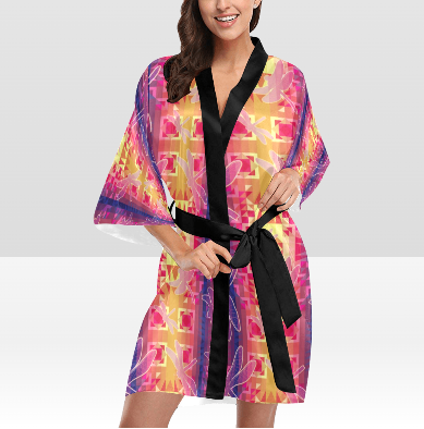 Kaleidoscope Dragonfly Kimono Robe