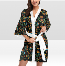 Load image into Gallery viewer, Dragon Lily Noir Kimono Robe
