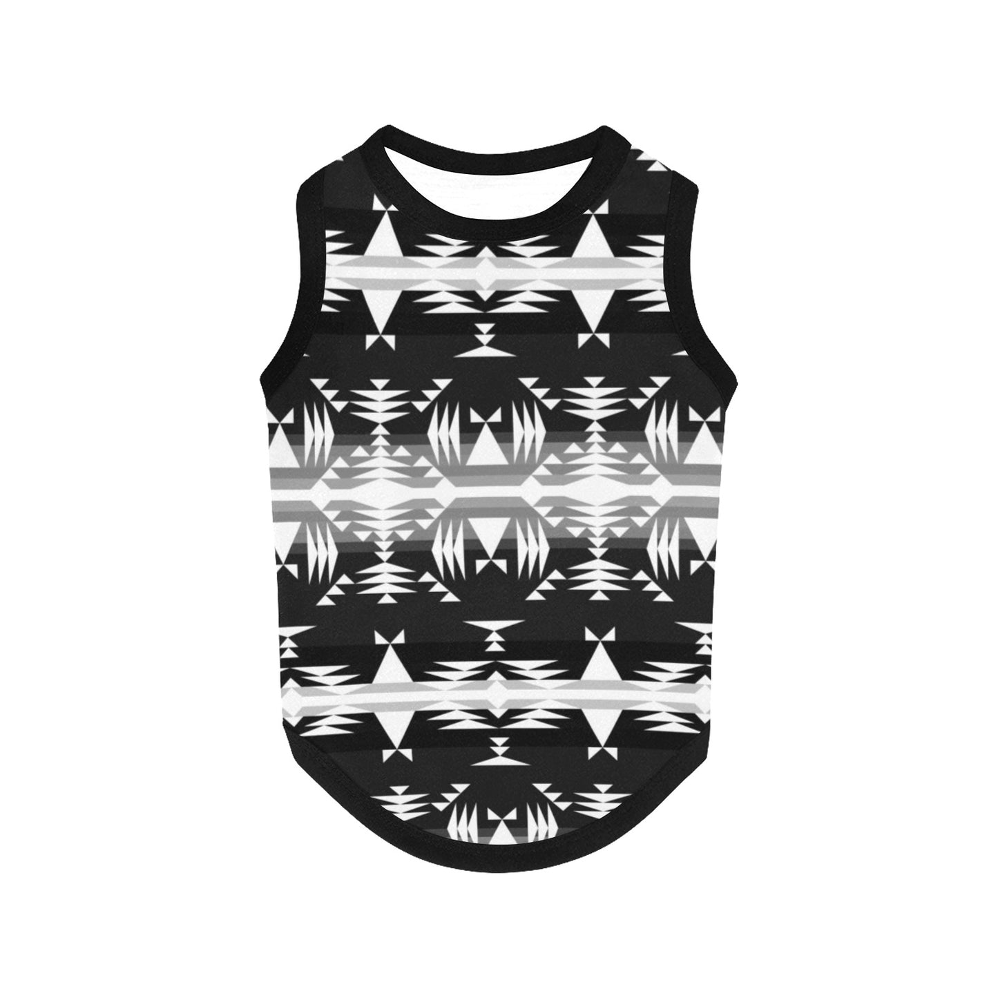 Between the Mountains Black and White Pet Tank Top