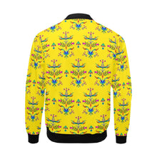 Load image into Gallery viewer, Dakota Damask Yellow Bomber Jacket for Men
