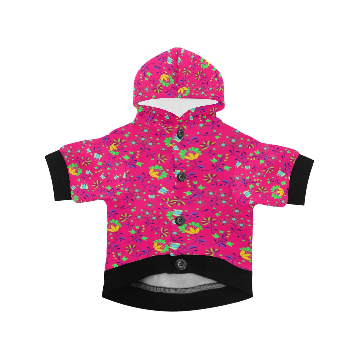 Fleur Indigine Rouge Pet Dog Hoodie