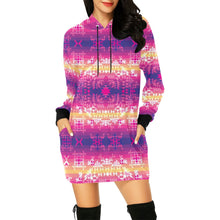 Load image into Gallery viewer, Soleil Overlay Hoodie Dress
