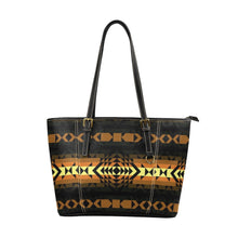 Load image into Gallery viewer, Black Rose Spring Canyon Tan Leather Tote Bag
