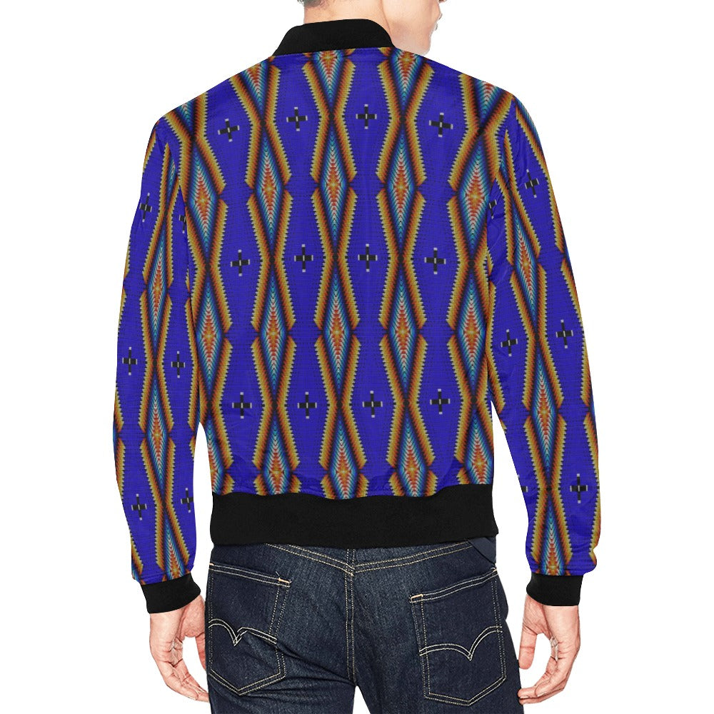 Diamond in the Bluff Blue Bomber Jacket for Men