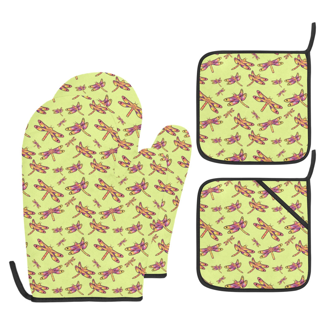 Gathering Lime Oven Mitt & Pot Holder