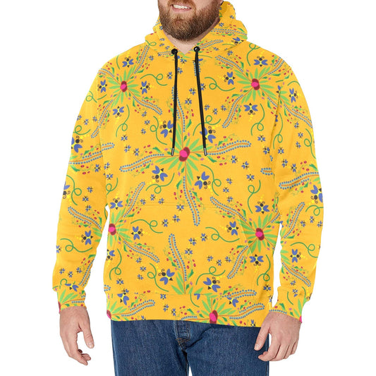 Willow Bee Sunshine Men's Long Sleeve Fleece Hoodie