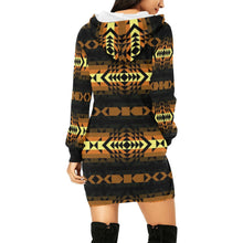 Load image into Gallery viewer, Black Rose Spring Canyon Tan Hoodie Dress
