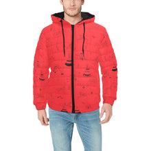 Load image into Gallery viewer, Ledger Dables Red Men&#39;s Padded Hooded Jacket
