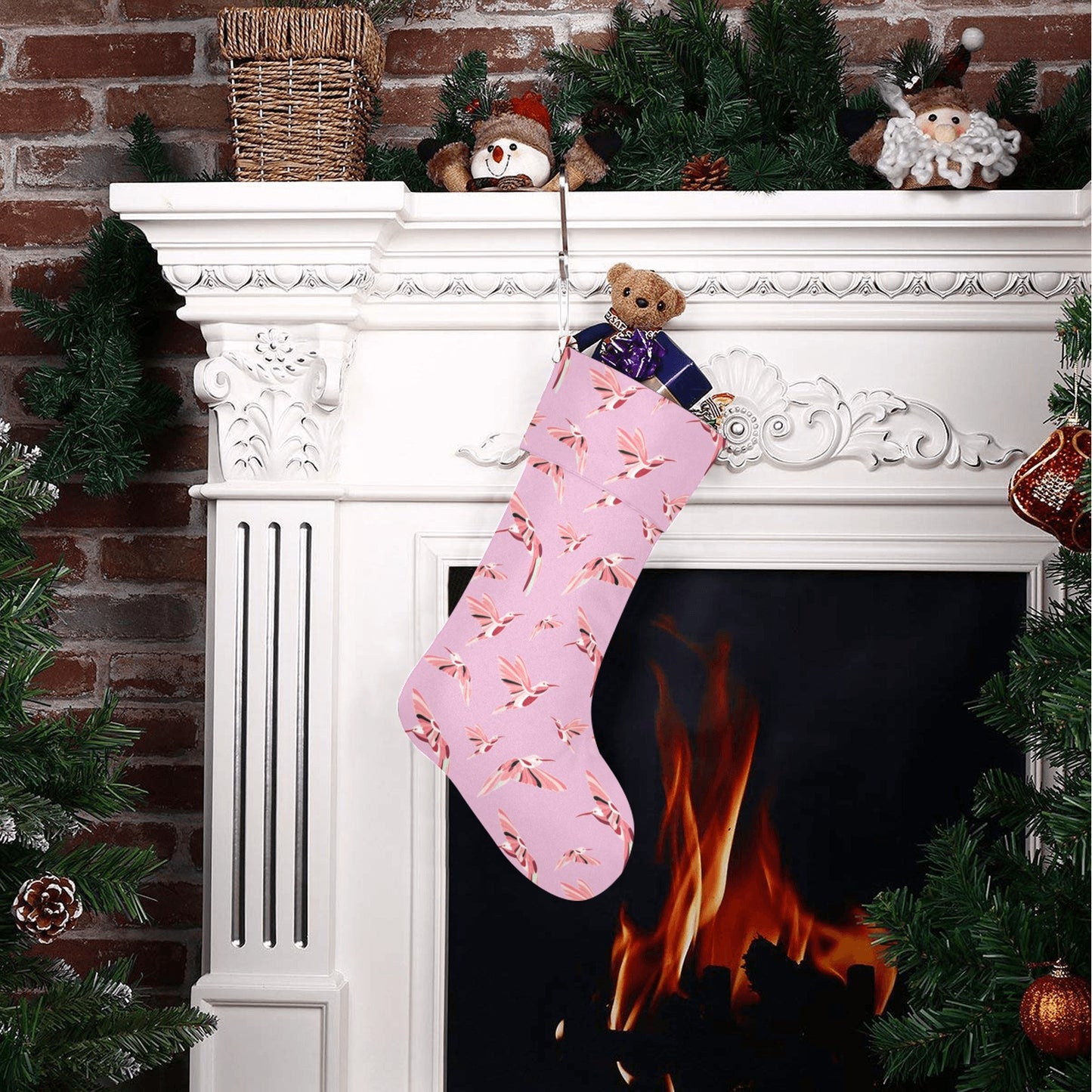 Strawberry Pink Christmas Stocking