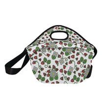 Load image into Gallery viewer, Strawberry Dreams White Neoprene Lunch Bag/Large
