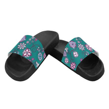 Load image into Gallery viewer, Burgundy Bloom Men&#39;s Slide Sandals
