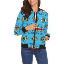 Load image into Gallery viewer, Sacred Trust Sky Bomber Jacket for Women
