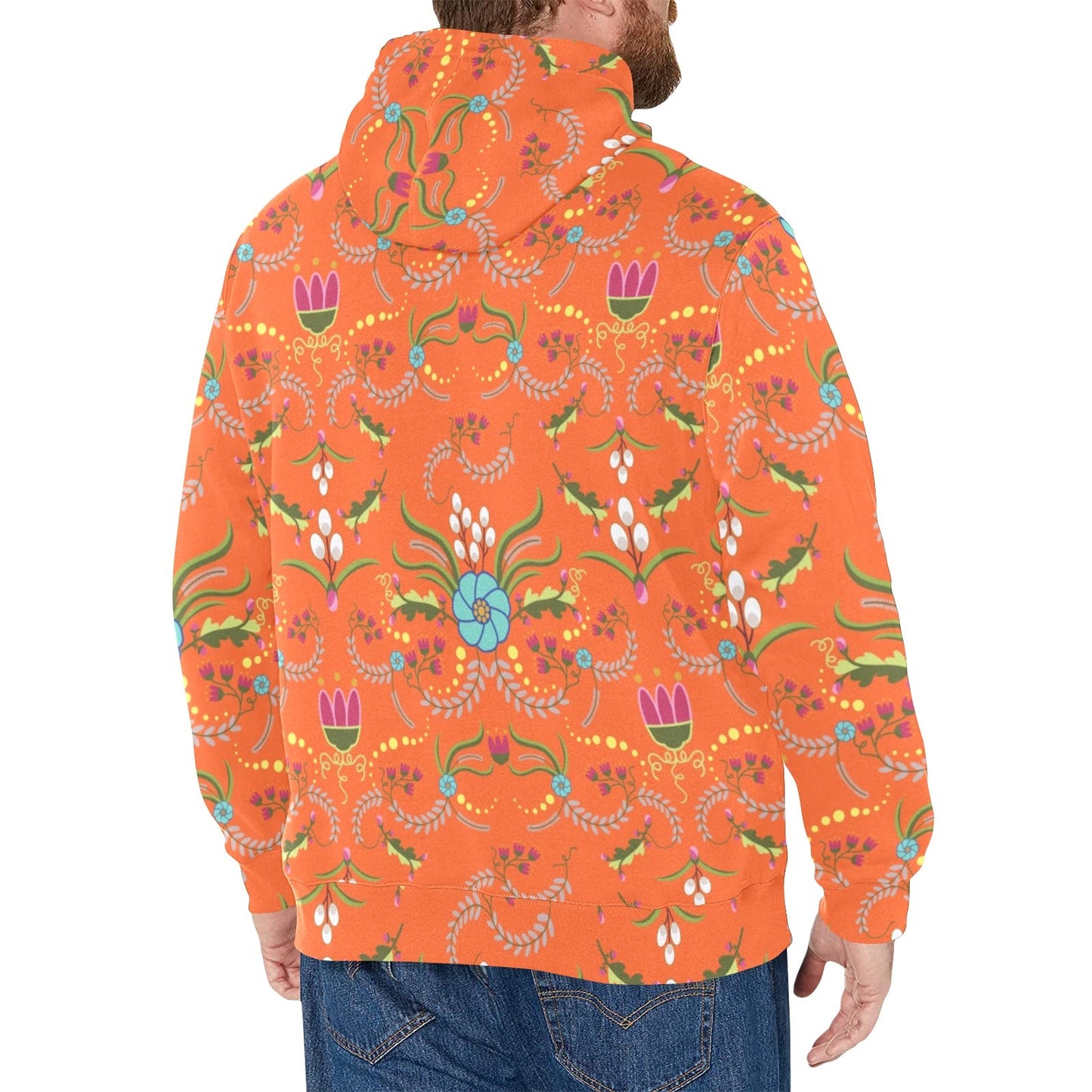 First Bloom Carrots Men's Long Sleeve Fleece Hoodie