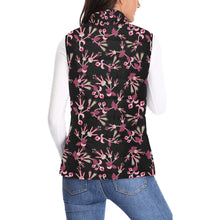 Load image into Gallery viewer, Floral Green Black Women&#39;s Padded Vest Jacket
