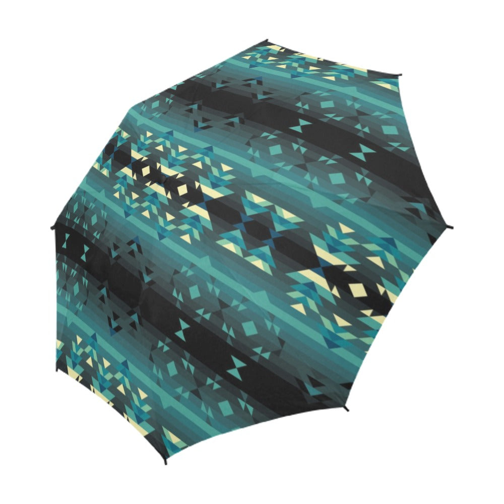 Inspire Green Semi-Automatic Foldable Umbrella