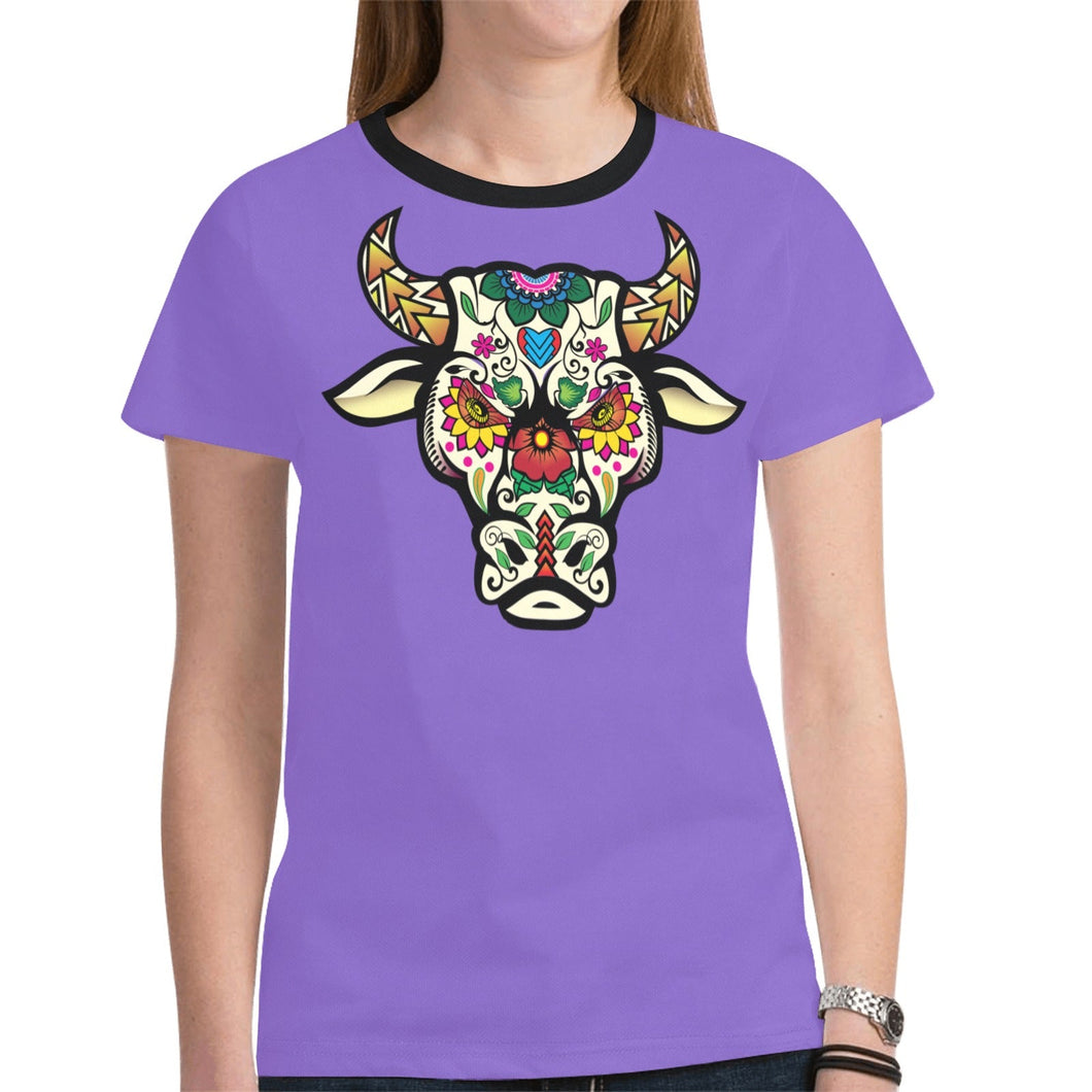 Bull Spirit Guide (Purple) New T-shirt for Women