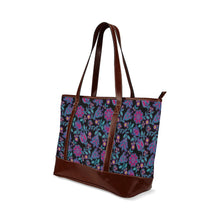 Load image into Gallery viewer, Beaded Nouveau Coal Tote Handbag
