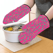 Load image into Gallery viewer, Beaded Lemonade Oven Mitt &amp; Pot Holder
