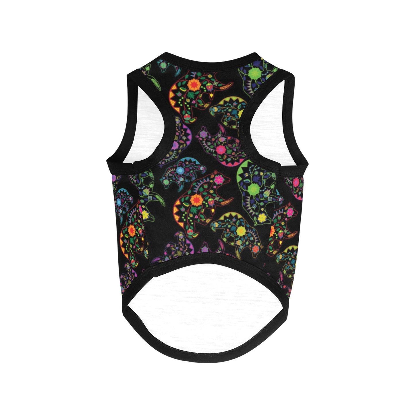 Neon Floral Bears Pet Tank Top