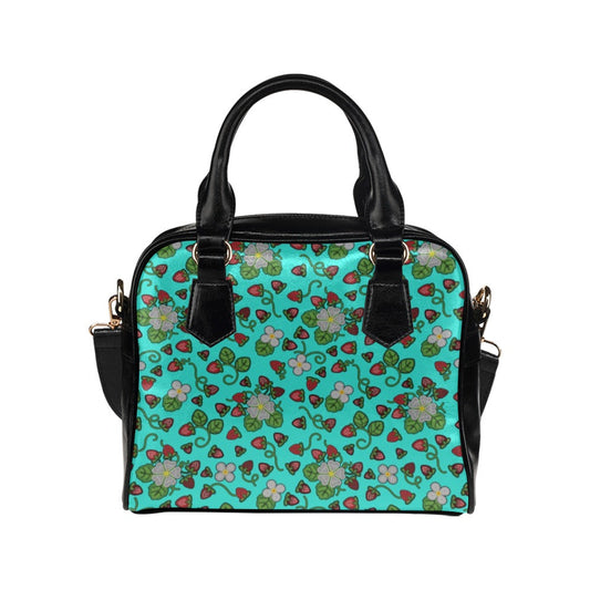 Strawberry Dreams Turquoise Shoulder Handbag