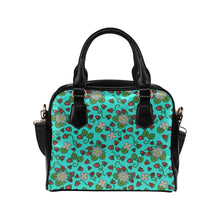 Load image into Gallery viewer, Strawberry Dreams Turquoise Shoulder Handbag
