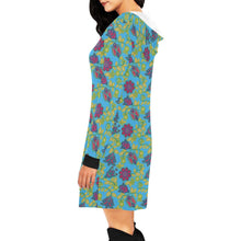 Load image into Gallery viewer, Beaded Nouveau Lime Hoodie Dress
