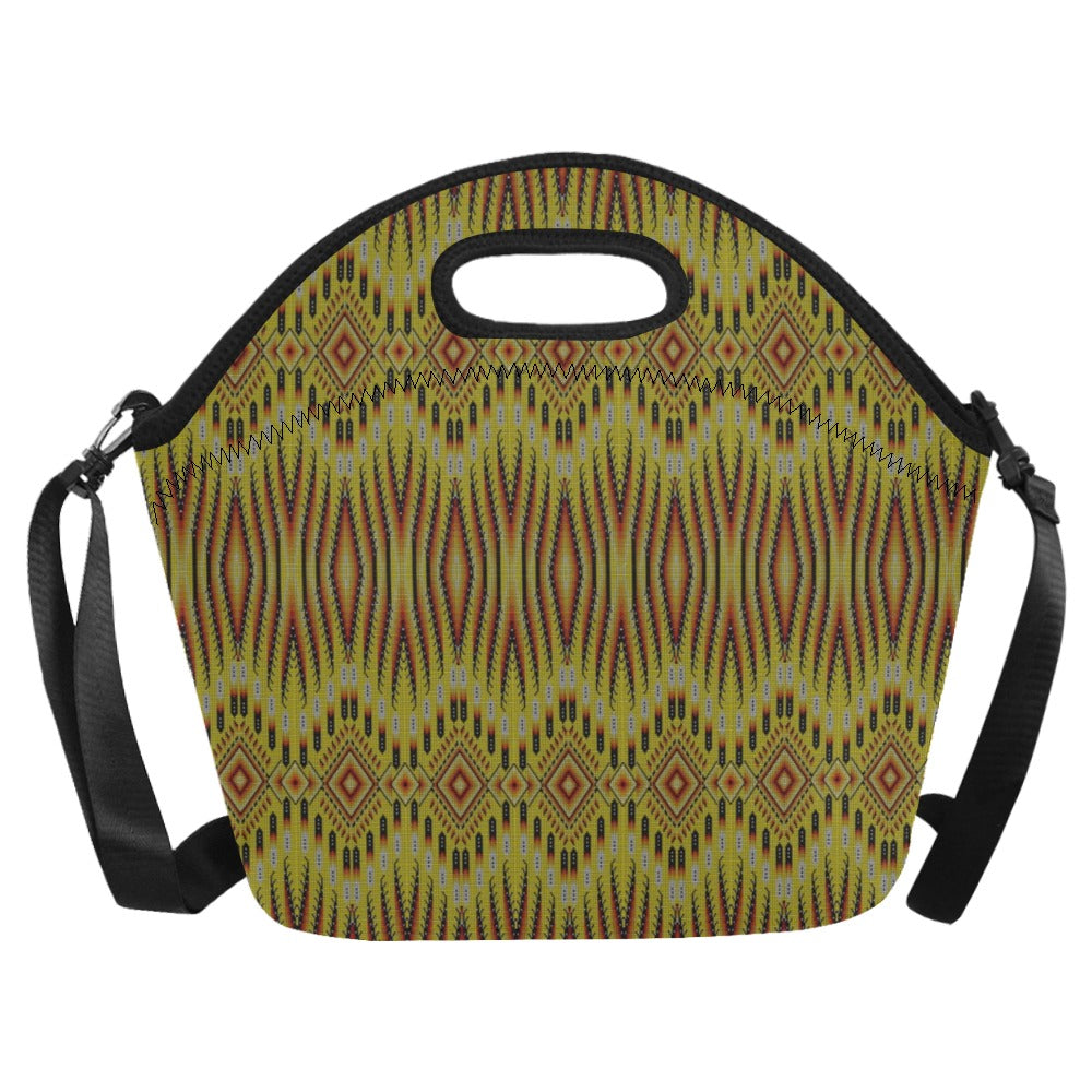 Fire Feather Yellow Neoprene Lunch Bag/Large