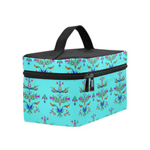 Load image into Gallery viewer, Dakota Damask Turquoise Cosmetic Bag/Large
