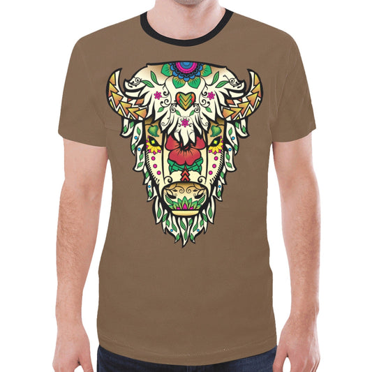 Buffalo Spirit Guide (Dark Brown) New T-shirt for Men