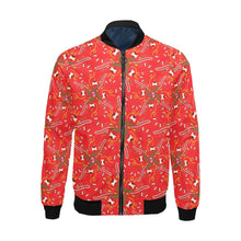 Load image into Gallery viewer, Willow Bee Cardinal Bomber Jacket for Men
