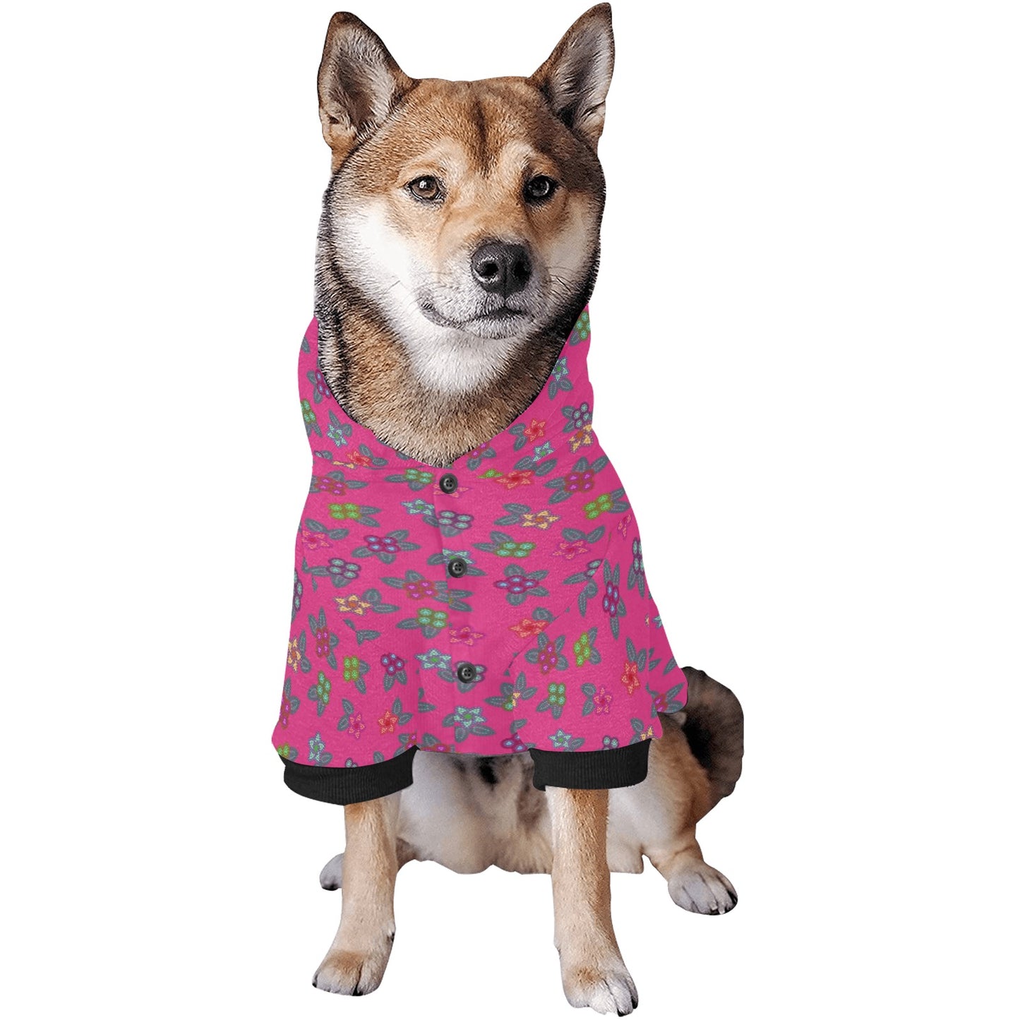 Berry Flowers Pet Dog Hoodie