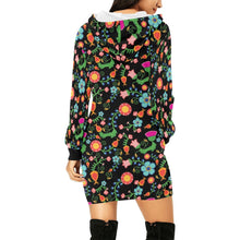 Load image into Gallery viewer, Bee Spring Night Hoodie Dress
