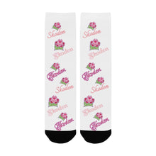 Load image into Gallery viewer, Ladies Skoden Floral White Women&#39;s Custom Socks
