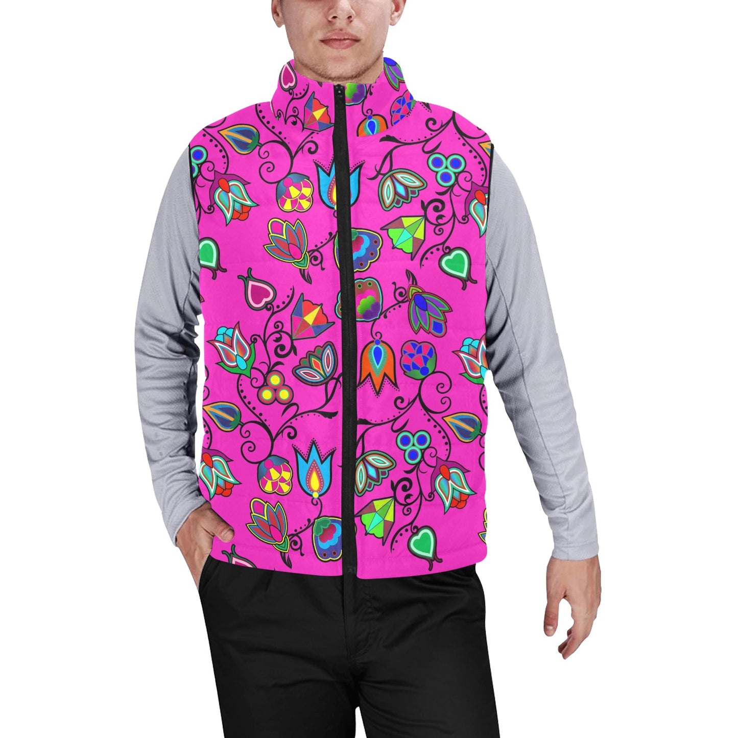 Indigenous Paisley Men's Padded Vest Jacket