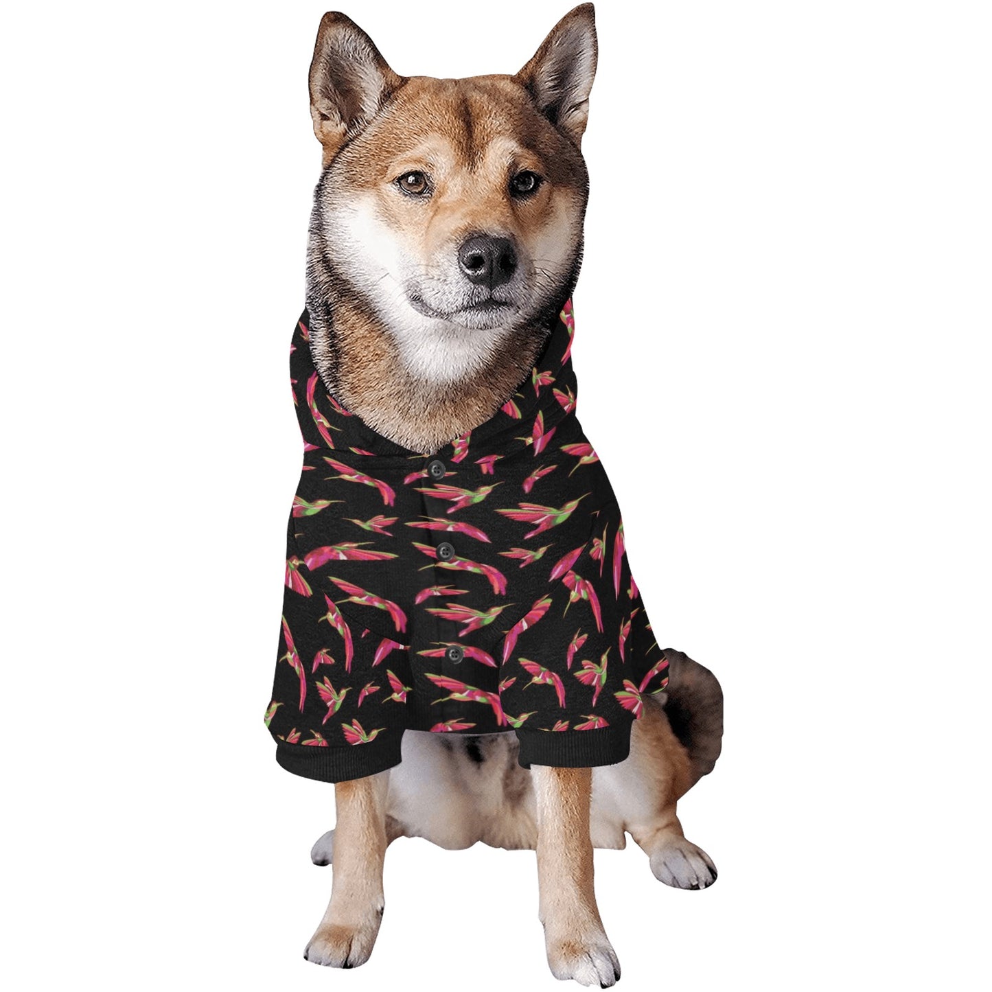 Red Swift Colourful Black Pet Dog Hoodie