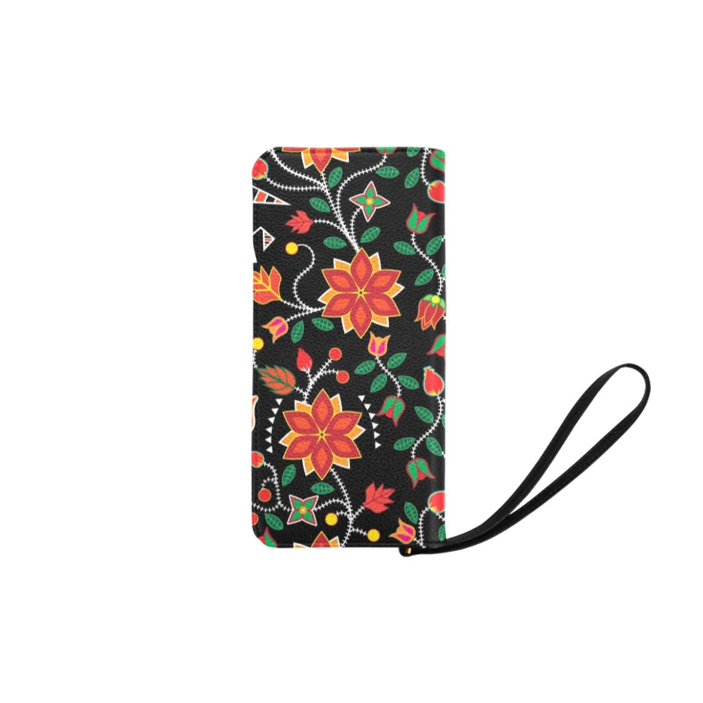 Floral Beadwork Six Bands Clutch