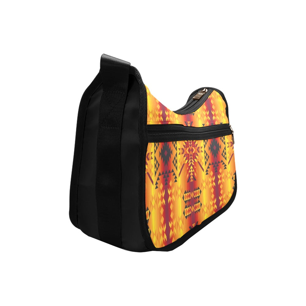 Desert Geo Yellow Red Crossbody Bags