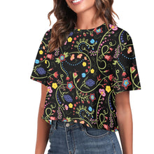 Load image into Gallery viewer, Fresh Fleur Midnight Crop Top
