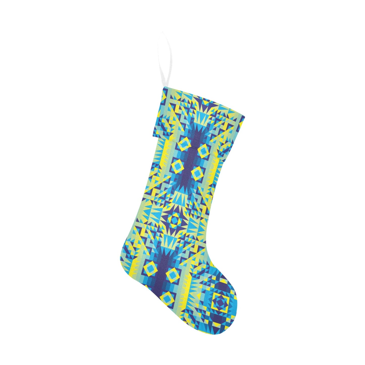 Kaleidoscope Jaune Bleu Christmas Stocking