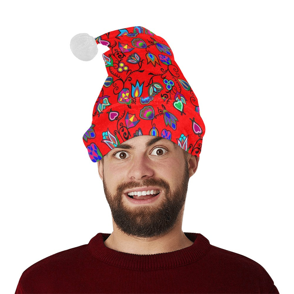 Indigenous Paisley Dahlia Santa Hat