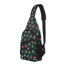 Load image into Gallery viewer, Berry Flowers Black Chest Bag
