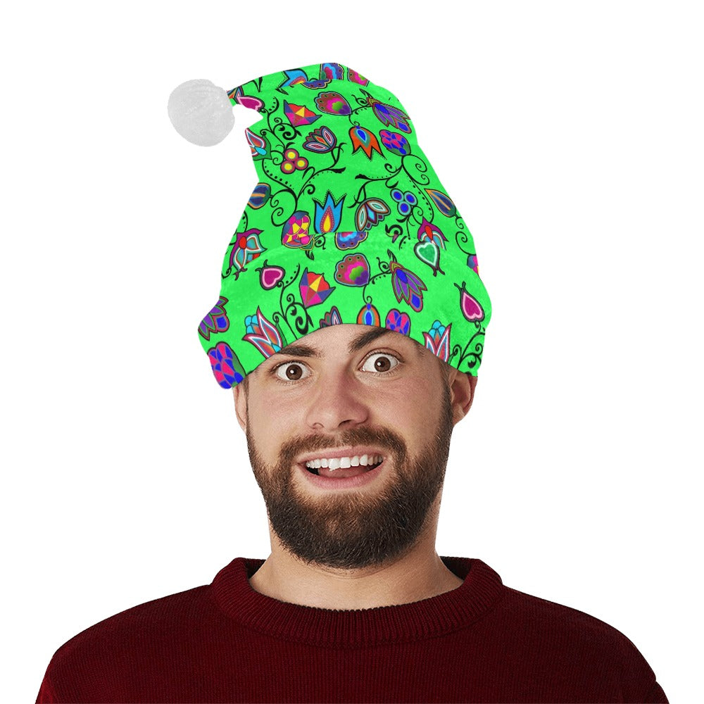 Indigenous Paisley Green Santa Hat