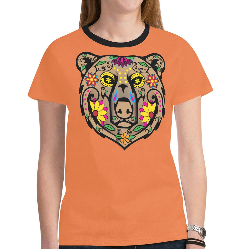 Bear Spirit Guide Orange T-shirt for Women