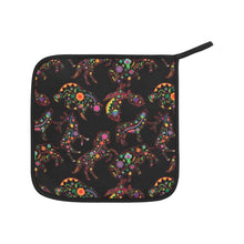 Load image into Gallery viewer, Neon Floral Animals Oven Mitt &amp; Pot Holder
