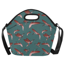 Load image into Gallery viewer, Red Swift Turquoise Neoprene Lunch Bag/Large
