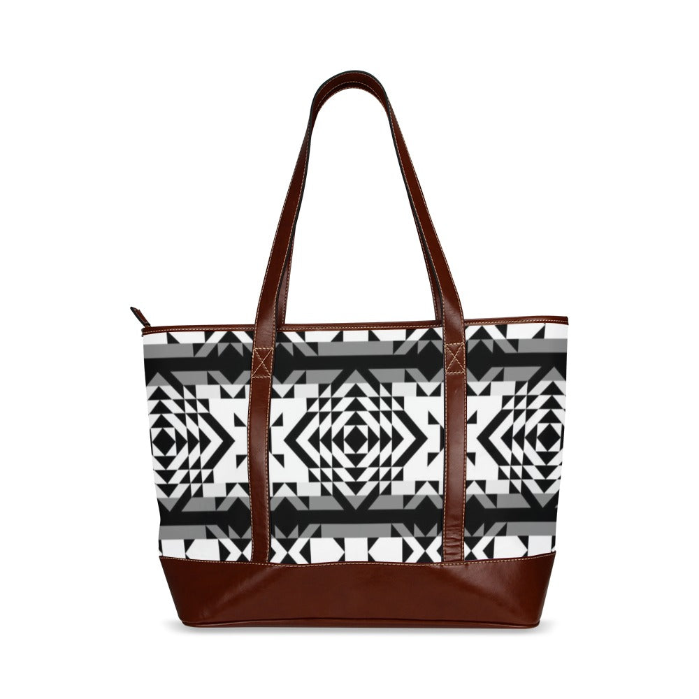 Black Rose Blizzard Tote Handbag