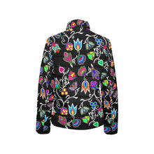 Load image into Gallery viewer, Indigenous Paisley Black Women&#39;s Stand Collar Padded Jacket
