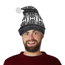 Load image into Gallery viewer, Writing on Stone Black and White Santa Hat
