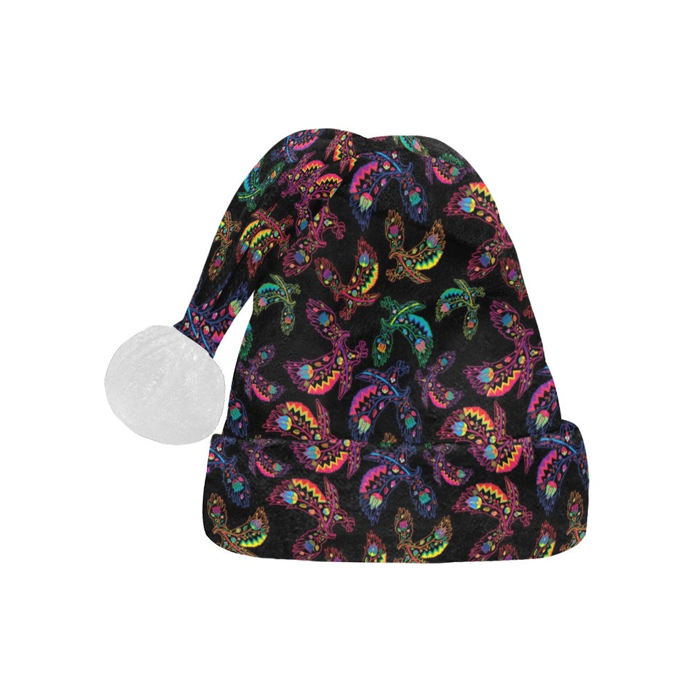 Neon Floral Eagles Santa Hat