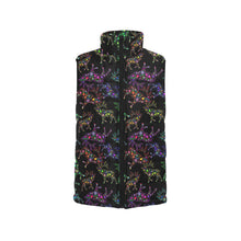 Load image into Gallery viewer, Neon Floral Elks Women&#39;s Padded Vest Jacket
